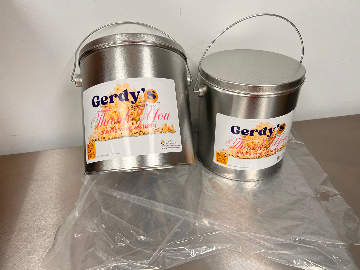 Gerdy's 1Gallon & 2Gallon Tin Cans