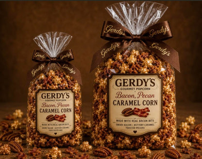 Bacon - Pecan Caramel Corn - Where the the savory, sweet, and nutty collides!!